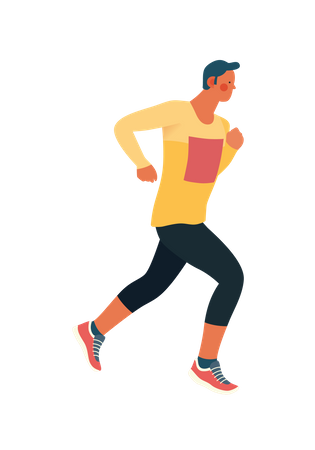 Hombre corriendo  Ilustración