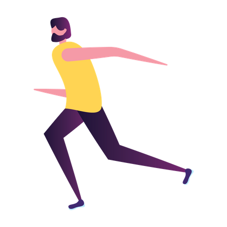 Hombre corriendo  Ilustración