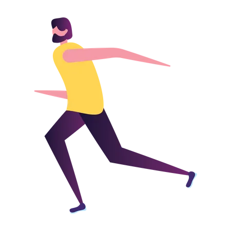 Hombre corriendo  Ilustración