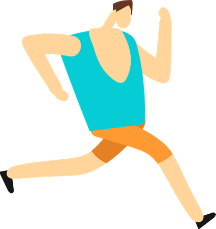 Hombre corriendo  Ilustración