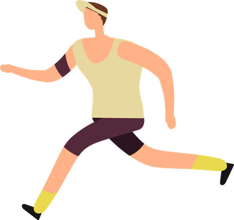 Hombre corriendo  Ilustración