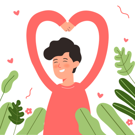 Hombre enamorado  Ilustración