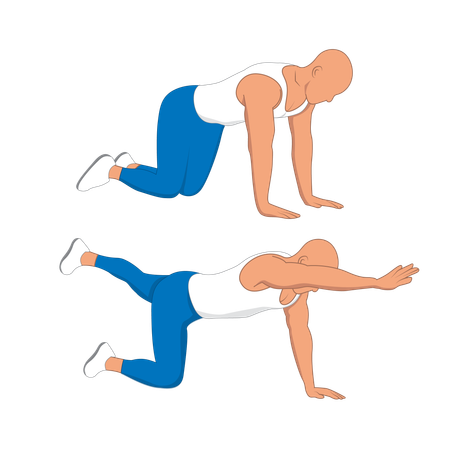 Hombre fitness haciendo ejercicio de kegel  Ilustración