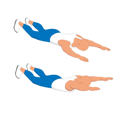 Hombre fitness haciendo ejercicios abdominales internos  Ilustración