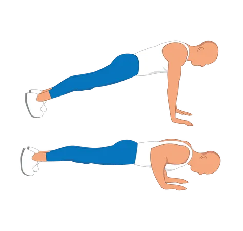 Hombre fitness haciendo flexiones normales  Ilustración