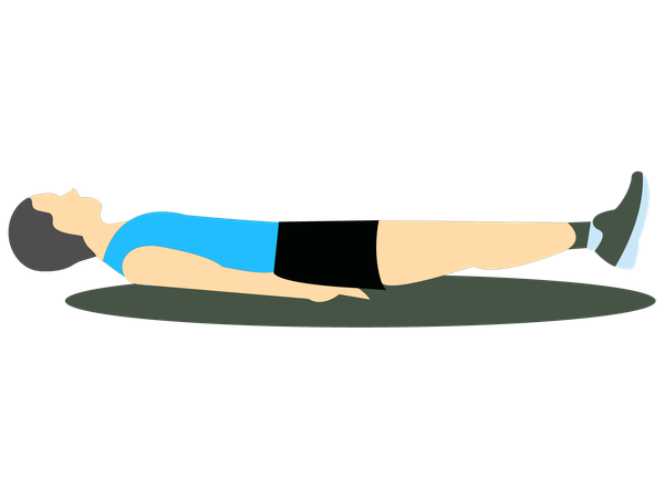 Hombre fitness haciendo yoga en casa  Illustration