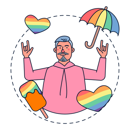 Hombre gay  Ilustración