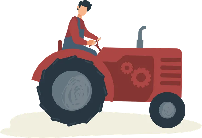 Hombre haciendo agricultura orgánica  Ilustración