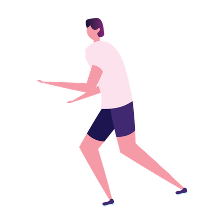 Hombre haciendo correr por la mañana  Ilustración