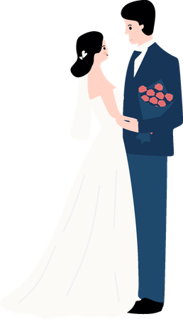 Hombre haciendo propuesta de matrimonio  Ilustración