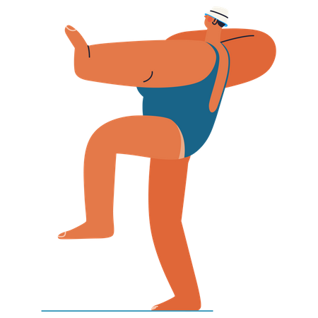 Hombre haciendo yoga  Ilustración