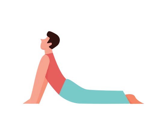 Hombre haciendo yoga  Ilustración