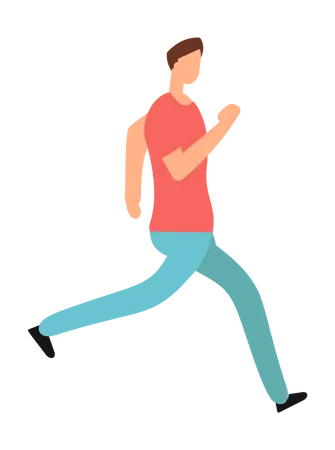 Hombre joven corriendo  Ilustración