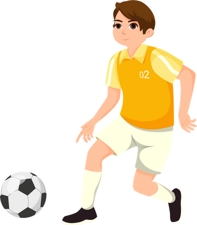 Hombre jugando futbol  Illustration