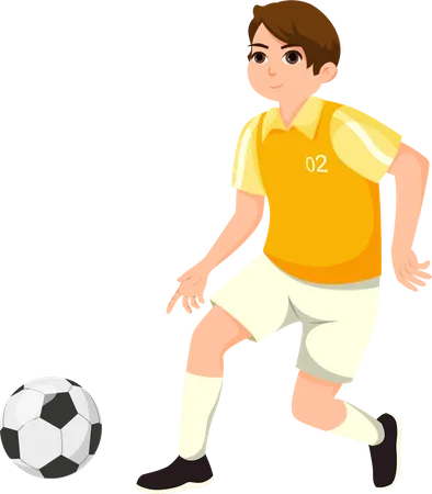 Hombre jugando futbol  Illustration