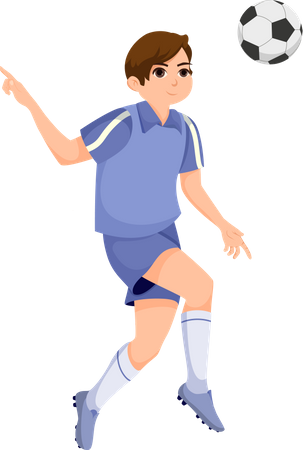 Hombre jugando futbol  Illustration