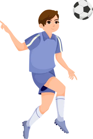 Hombre jugando futbol  Illustration