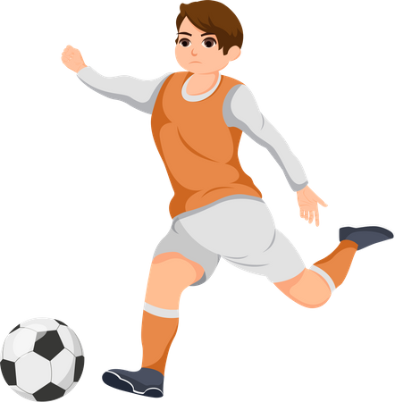 Hombre jugando futbol  Illustration