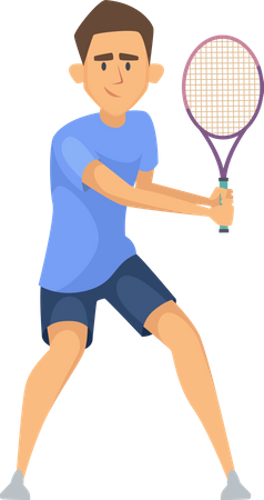 Hombre jugar tenis  Illustration