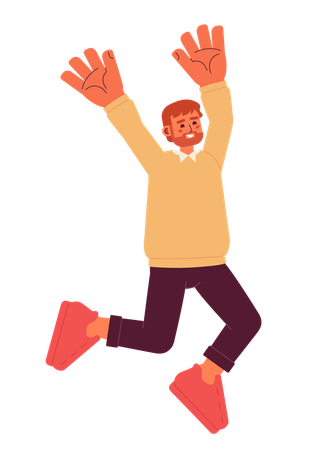 Hombre levantando los brazos  Ilustración