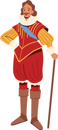 Hombre medieval  Ilustración