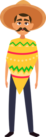 Hombre mexicano  Ilustración