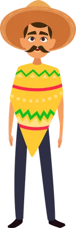 Hombre mexicano  Ilustración