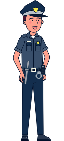 Policía masculino  Ilustración