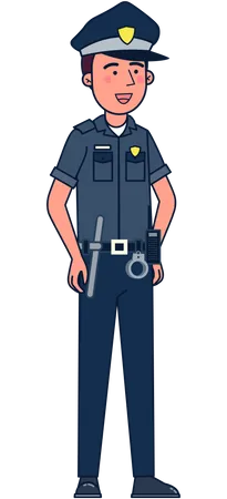 Policía masculino  Ilustración