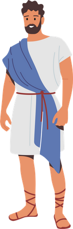 Hombre romano en traje histórico  Ilustración