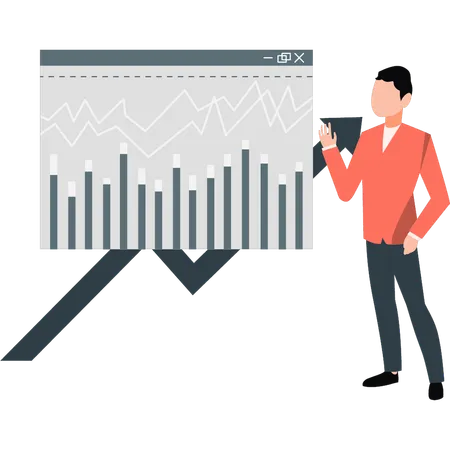 Hombre señalando la rivalidad de la competencia empresarial  Ilustración