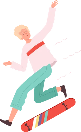 Hombre patinando  Ilustración