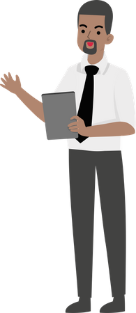 Hombre sosteniendo tableta22  Illustration