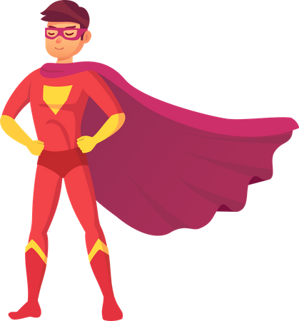 Hombre superhéroe Ilustración