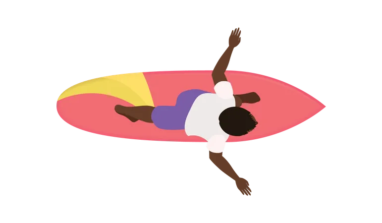 Hombre surfeando  Ilustración