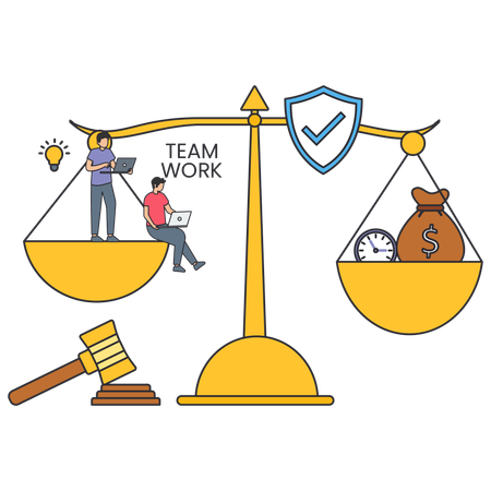 Hombre trabajando en negocios Trabajo en equipo  Ilustración