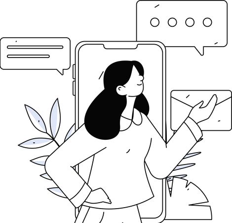 Hombre trabajando en la gestión de datos en la nube  Illustration