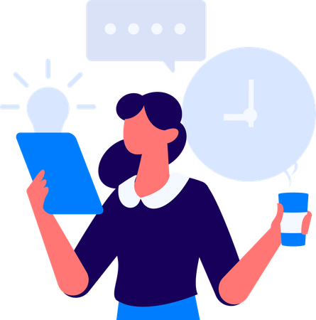 Hombre trabajando en marketing de referencia  Illustration