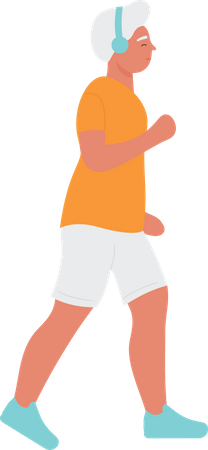 Hombre trotando  Ilustración