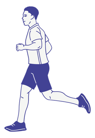 Hombre trotando  Ilustración