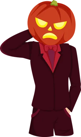 Hombre vestido con disfraz de halloween  Ilustración