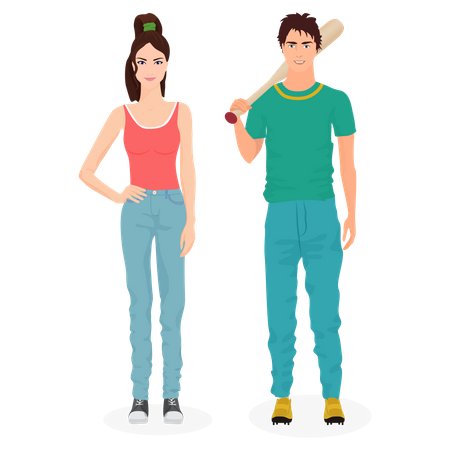 Hombre y mujer  Illustration