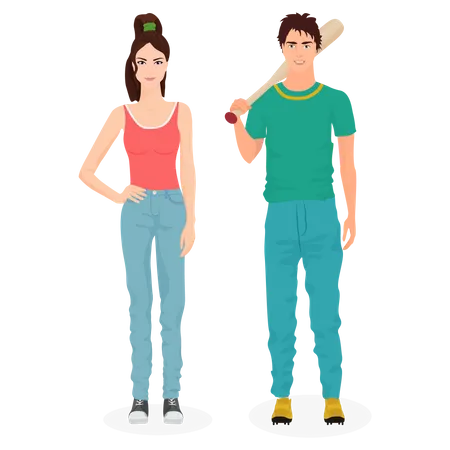 Hombre y mujer  Illustration