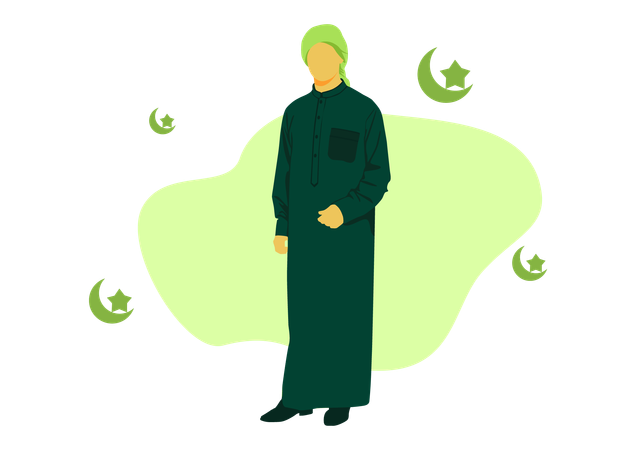 Hombres abaya  Ilustración