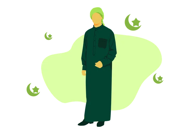 Hombres abaya  Ilustración