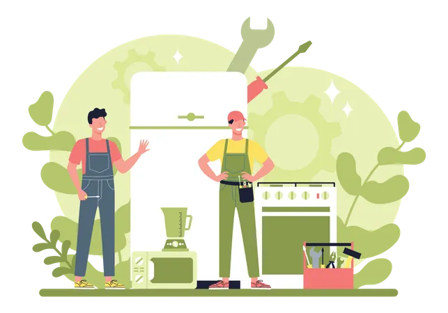 Home Appliance Repairman  Illustration