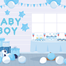 illustration for baby shower party