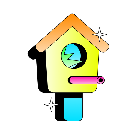 Home Bird House  Illustration