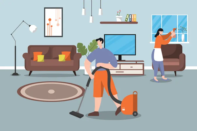 Home Cleaning Service  イラスト