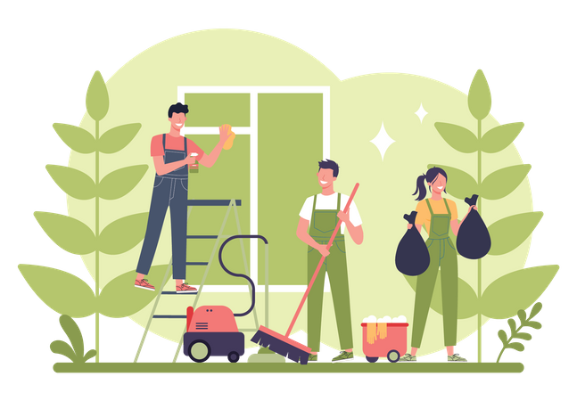 Home cleaning service Illustration